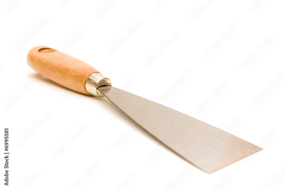 Putty knife, isolated on white background