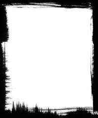 Black Brush Frame