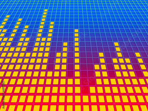 Music equalizer background. Rendered image.
