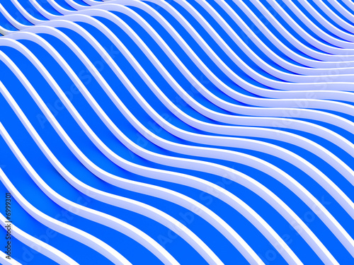 3d abstract blue waves background. Rendered image.