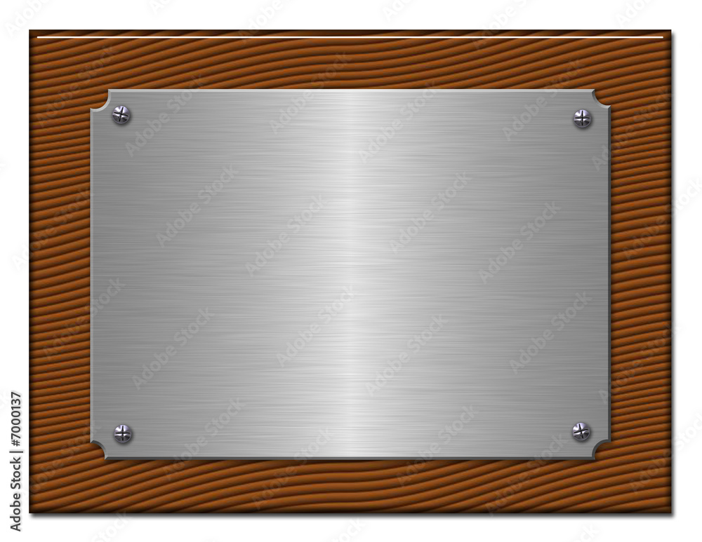 The tablet from silvery metal. It is attached by screws. The tablet from silvery metal. It is attached by screws.