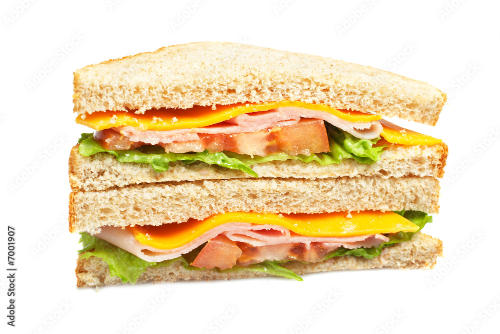 Healthy ham sandwich