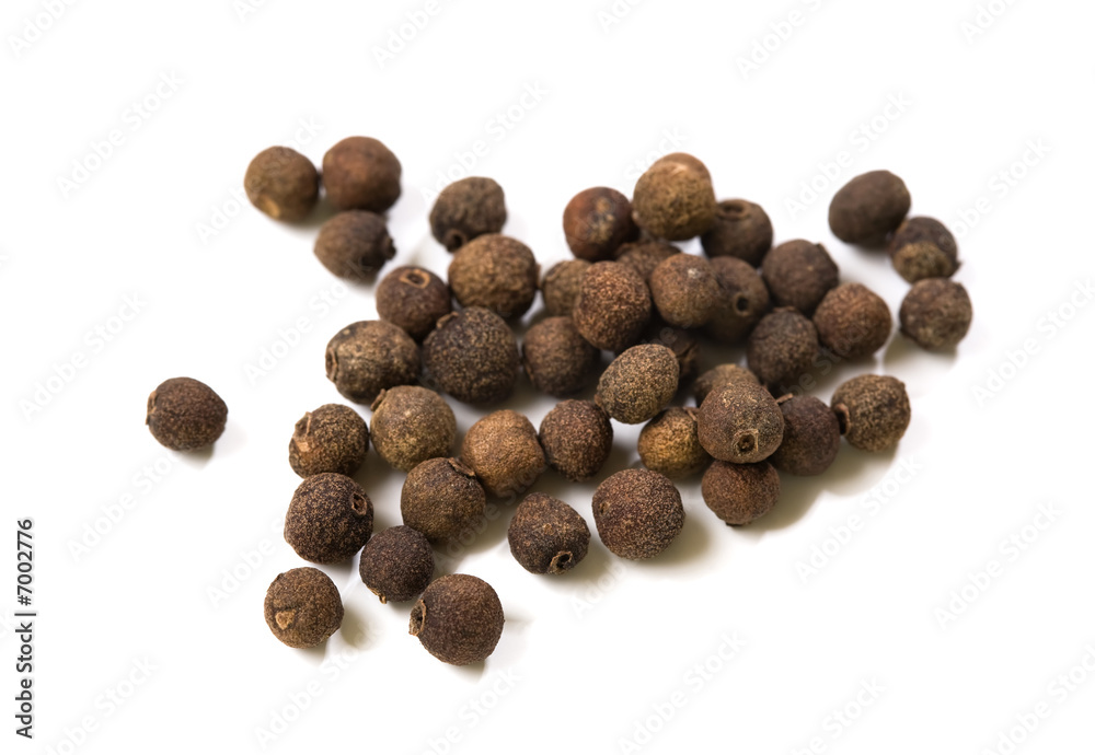 allspice isolated on white allspice isolated on white