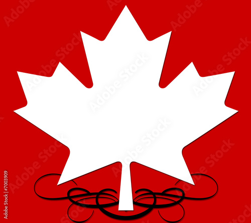 Maple leaf with decorative element