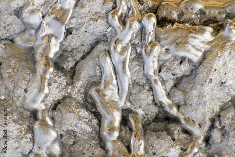 Frozen silvery alloy Frozen silvery alloy