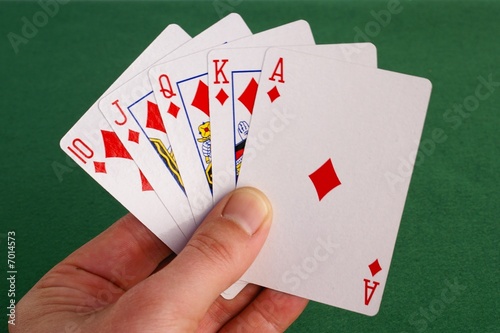 Foto quinte flush royale à carreau