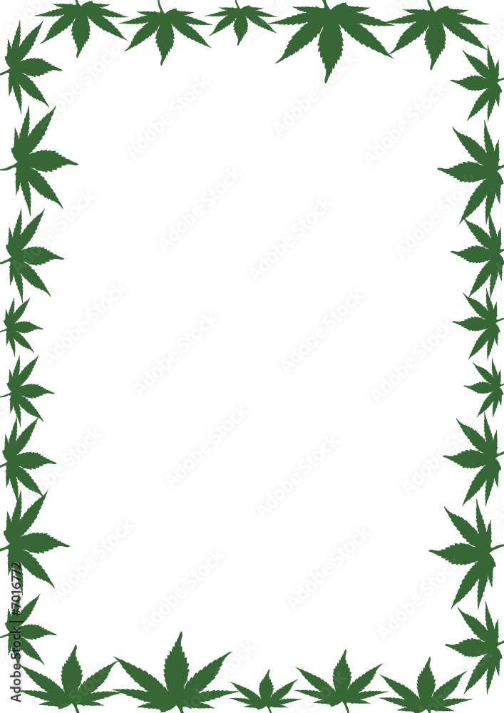 moldura de cannabis