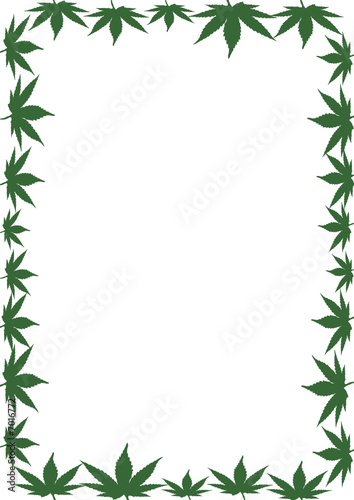 Fototapeta Naklejka Na Ścianę i Meble -  moldura de cannabis
