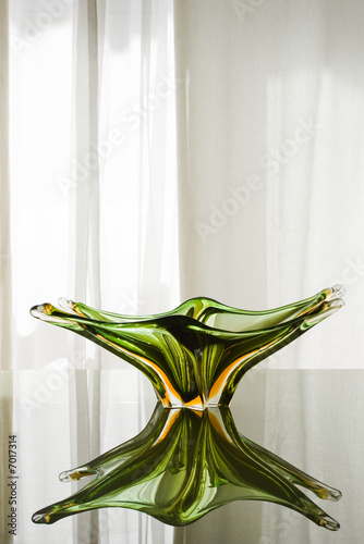 Green Murano Glass Plate