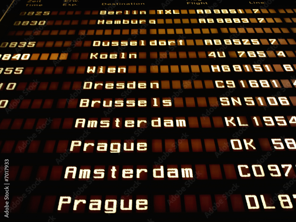 Fototapeta premium arrival board at airport
