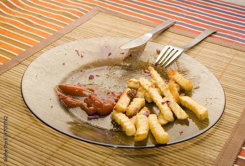 half eaten french fries photo