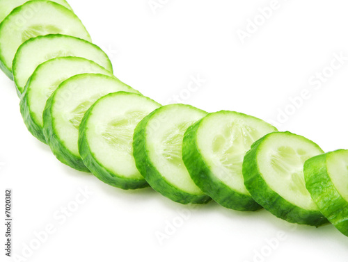 slaces of cucumber