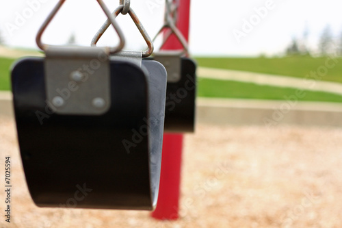 Swings in park, shallow depth of field