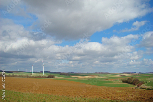 Parc d'éoliennes dans l'Aisne,Picardie