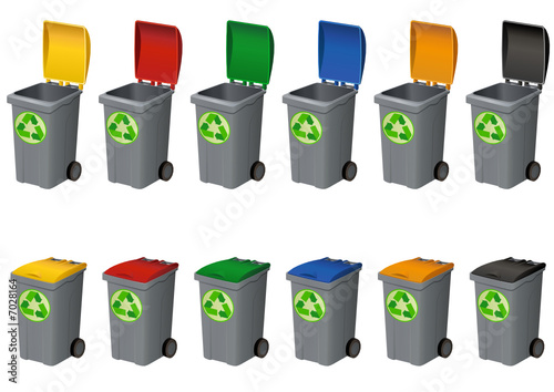 Poubelles du recyclage