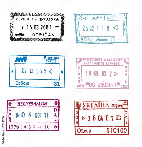 Passport stamps 