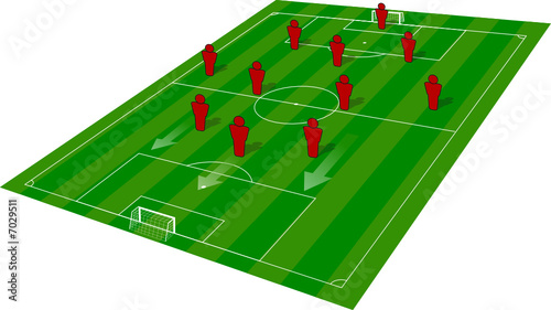 Campo di calcio - Formazione d'attacco photo