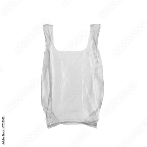 A plastic bag isolated on white