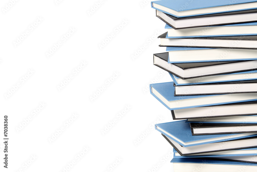 stack of books on white background stack of books on white background