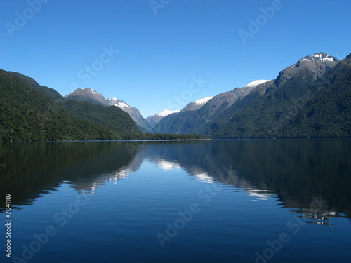 Fototapeta Naklejka Na Ścianę i Meble -  Lake Te Anau reflection, New Zealand