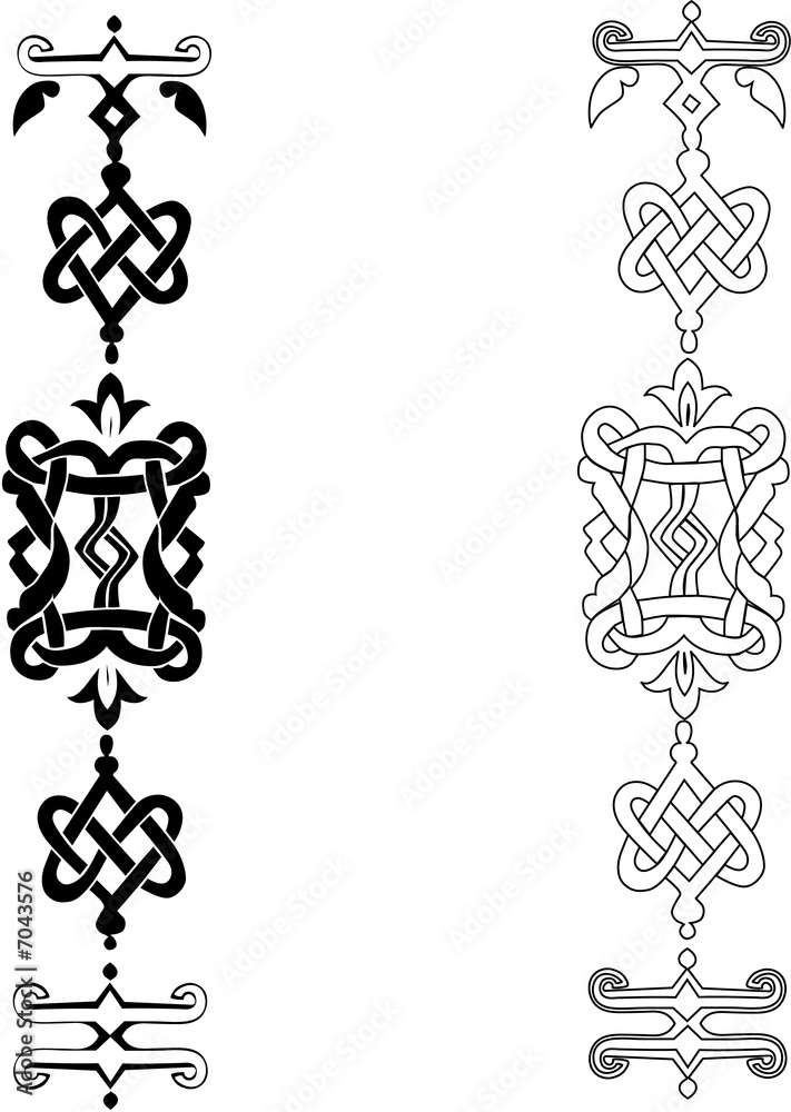 Fototapeta premium black and white traditional pattern