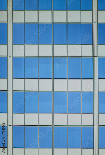 Architectural Skyscraper Abstract With Sky Reflection