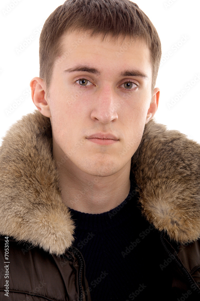 Man with warm clothing Man with warm clothing