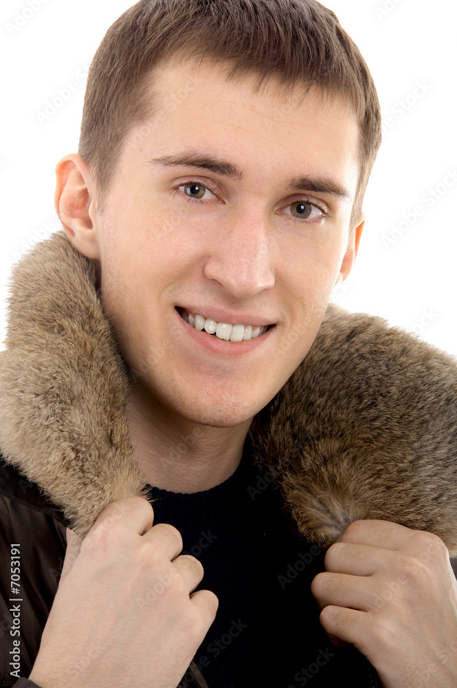 Man with warm clothing Man with warm clothing