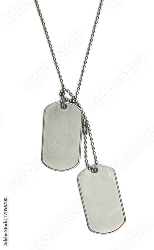 Army tags isolated