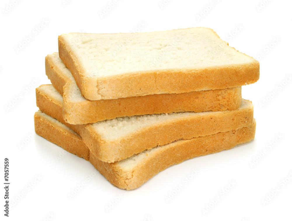 fresh sliced bread on white background fresh sliced bread on white background
