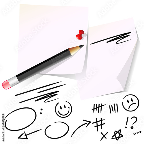 note papier et crayon