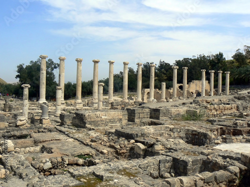 Ruins of an ancient city of Scythopolis in BeitShean, Israel