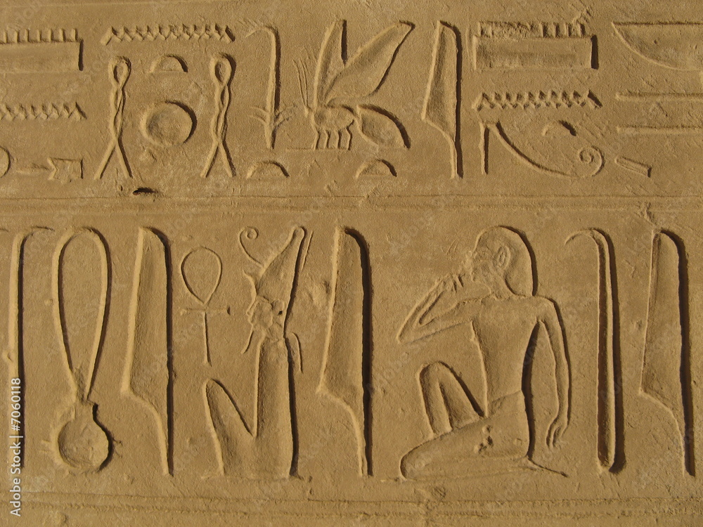 Egyptian Art - Hieroglyphs, Karnak Temple, Luxor Egyptian Art - Hieroglyphs, Karnak Temple, Luxor