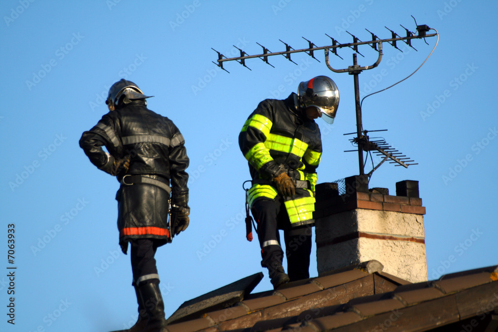 Fototapeta premium pompiers