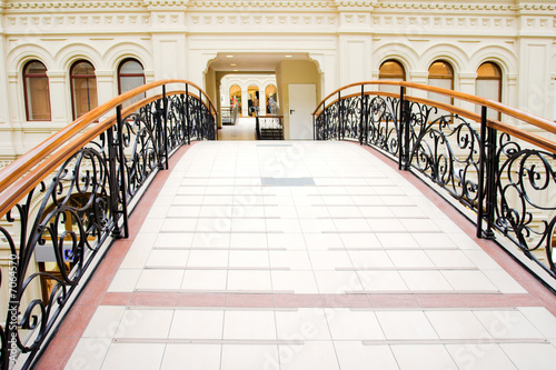sight from bridge through arch in GUM, Moscow,Russia