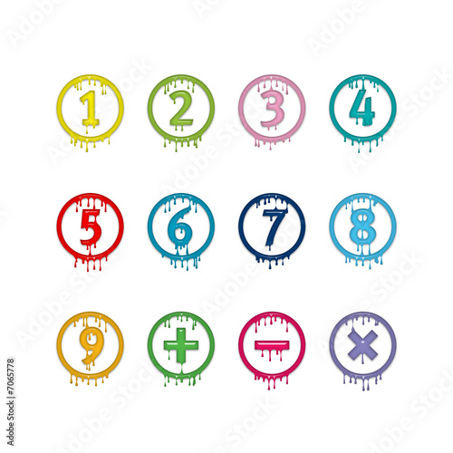 Numbers in circles
