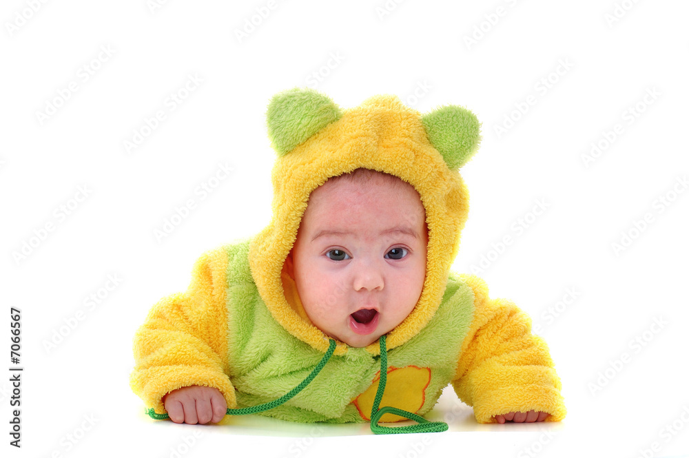 Close-up. Portrait of a crawling toddler Close-up. Portrait of a crawling toddler