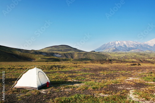 Tent in mountain © Galyna Andrushko