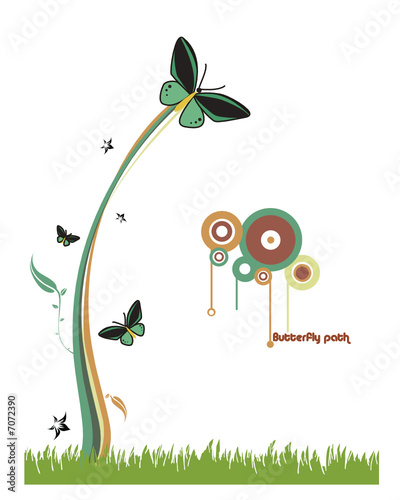 composicion de mariposas en vector