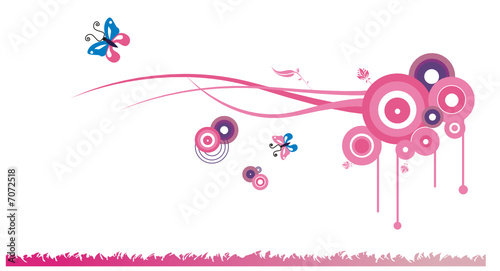 composicion abstracta de mariposas en vector