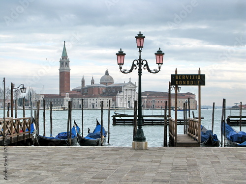 Fotografia Venise,  vue de la lagune. Italie.