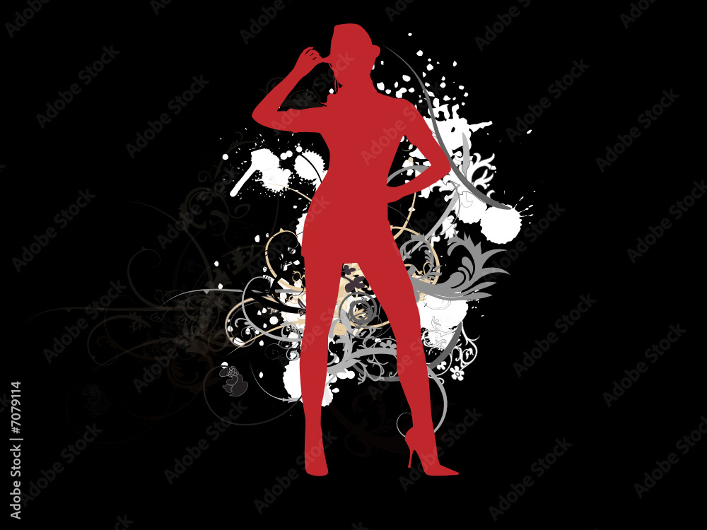Obraz premium Lady in Red