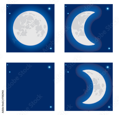 Moon phase. Vector illustration.
