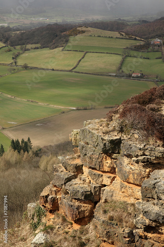 Sunlit cliff photo