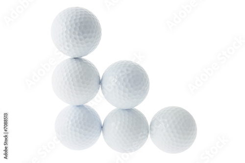 Stacks of Golf Balls