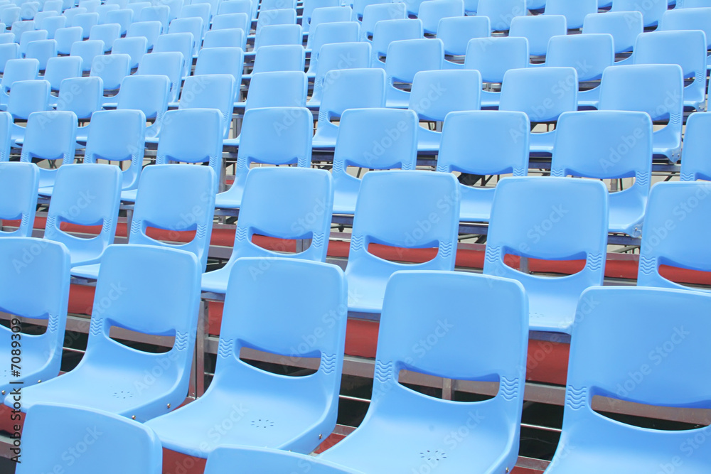 Fototapeta premium Concert Bleachers in blue