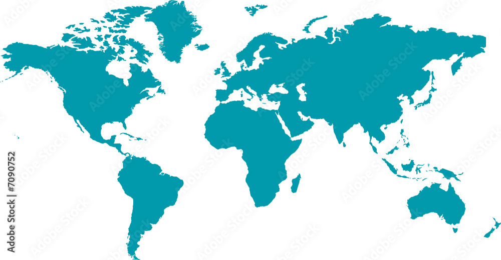 Naklejka premium mapa świata