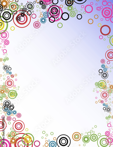 Colorful Circle Frame Background