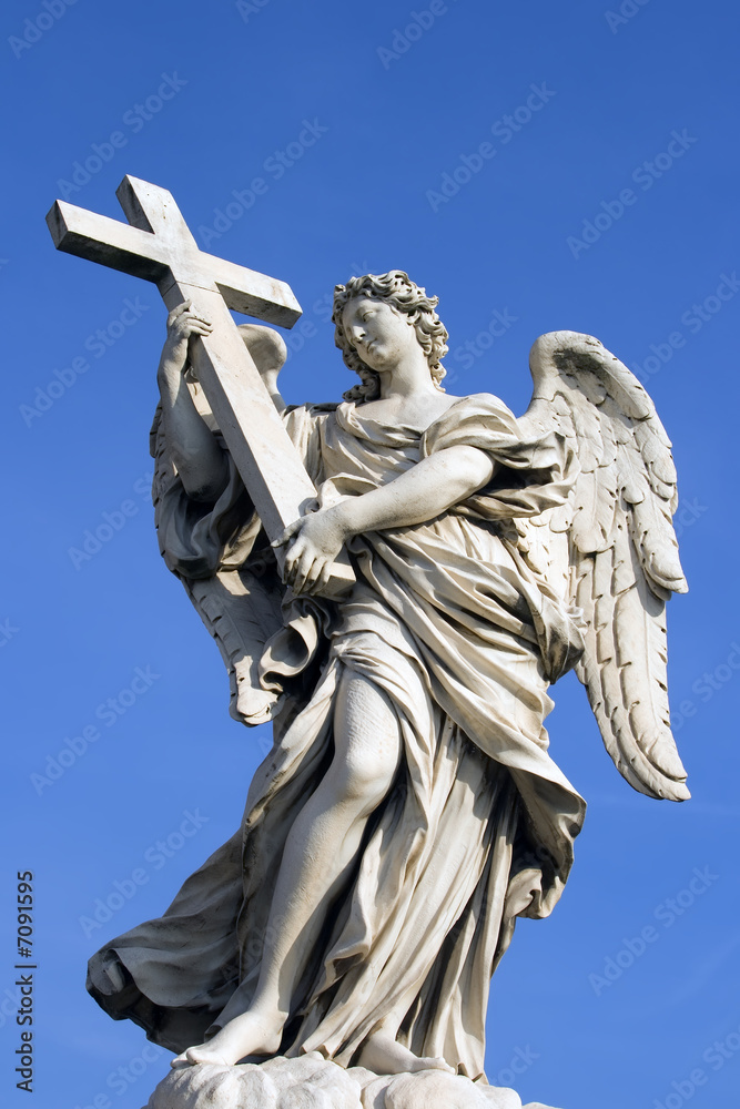 Castel Angelo Angel in Rome, Italy. Castel Angelo Angel in Rome, Italy.