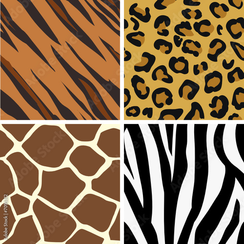 Seamless tiling animal print patterns